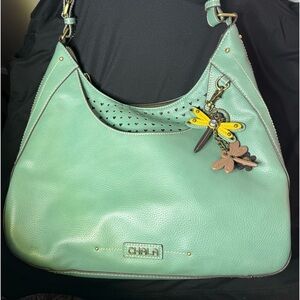 Chala leather handbag dragonfly charm dragonfly💜
